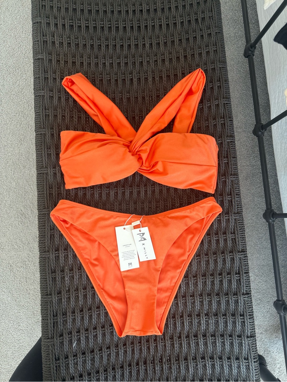 Milly Orange Twist-Front Bikini Set